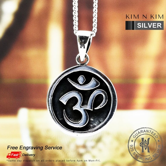 Om Symbol Pendant Mantra Necklace 