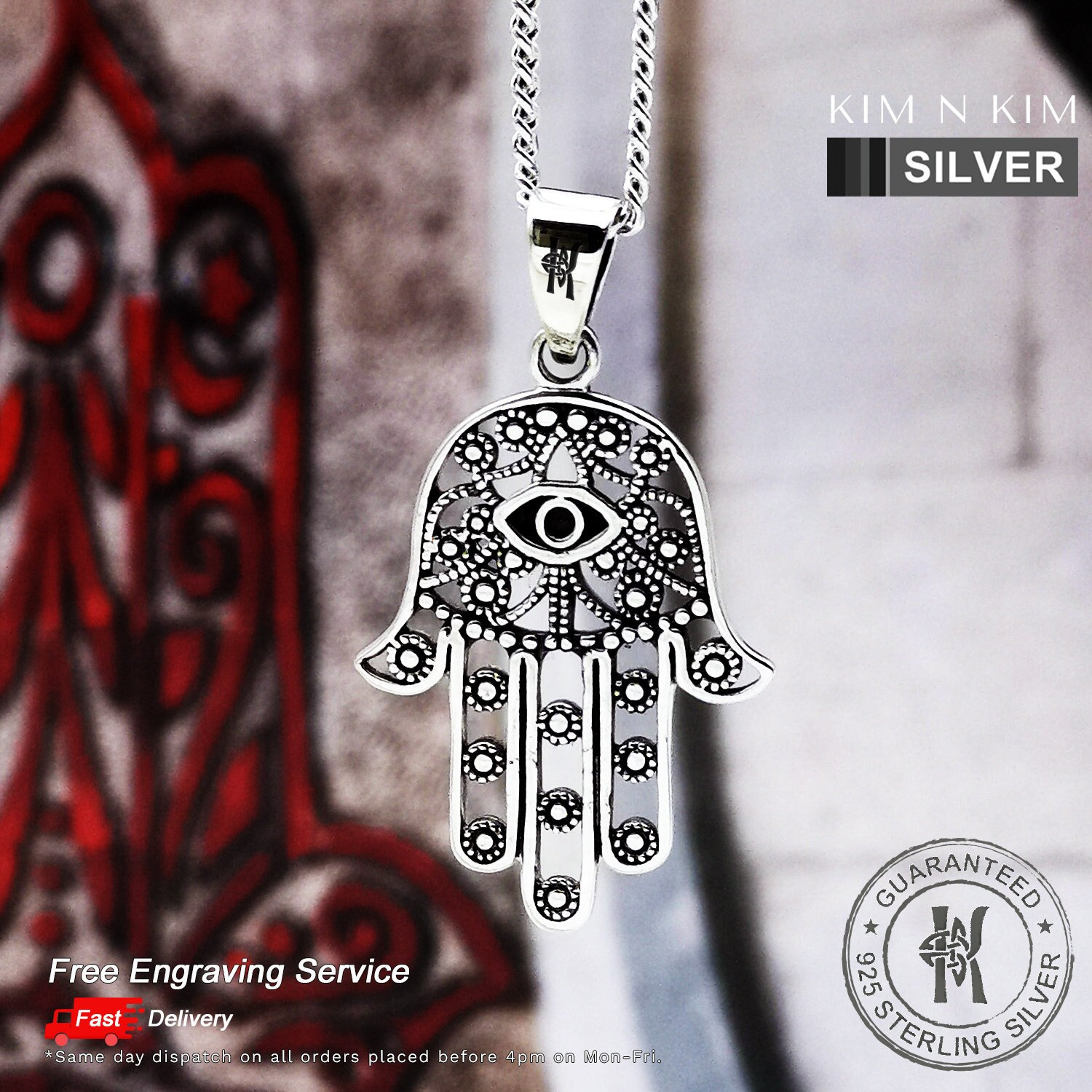 Silver hamsa pendant - Etsy 日本 Silver hamsa pendant - Etsy 日本