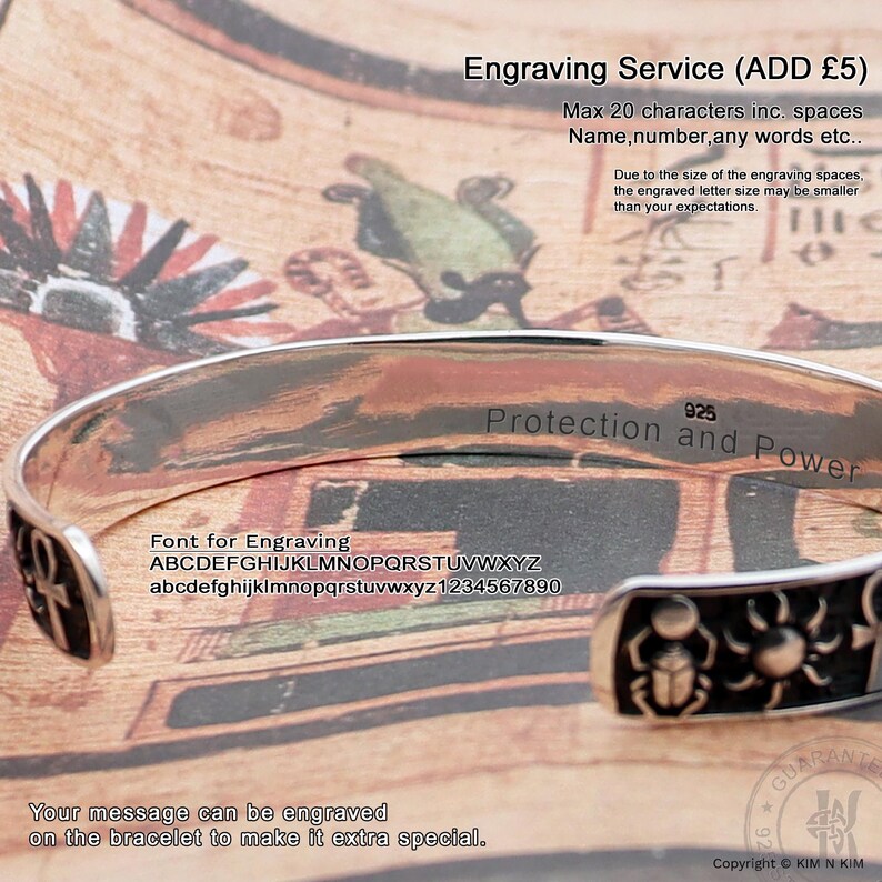 Egyptian Cuff Bracelet, Ankh Silver Bracelet, Eye of Horus Jewellery