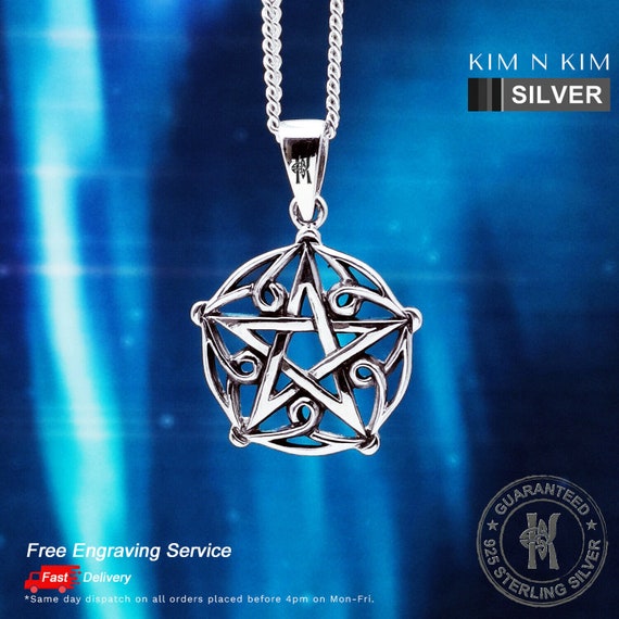 925 Sterling Silver Pentagram Necklace | Pendant Silver Pentagram - Eudora  925 - Aliexpress