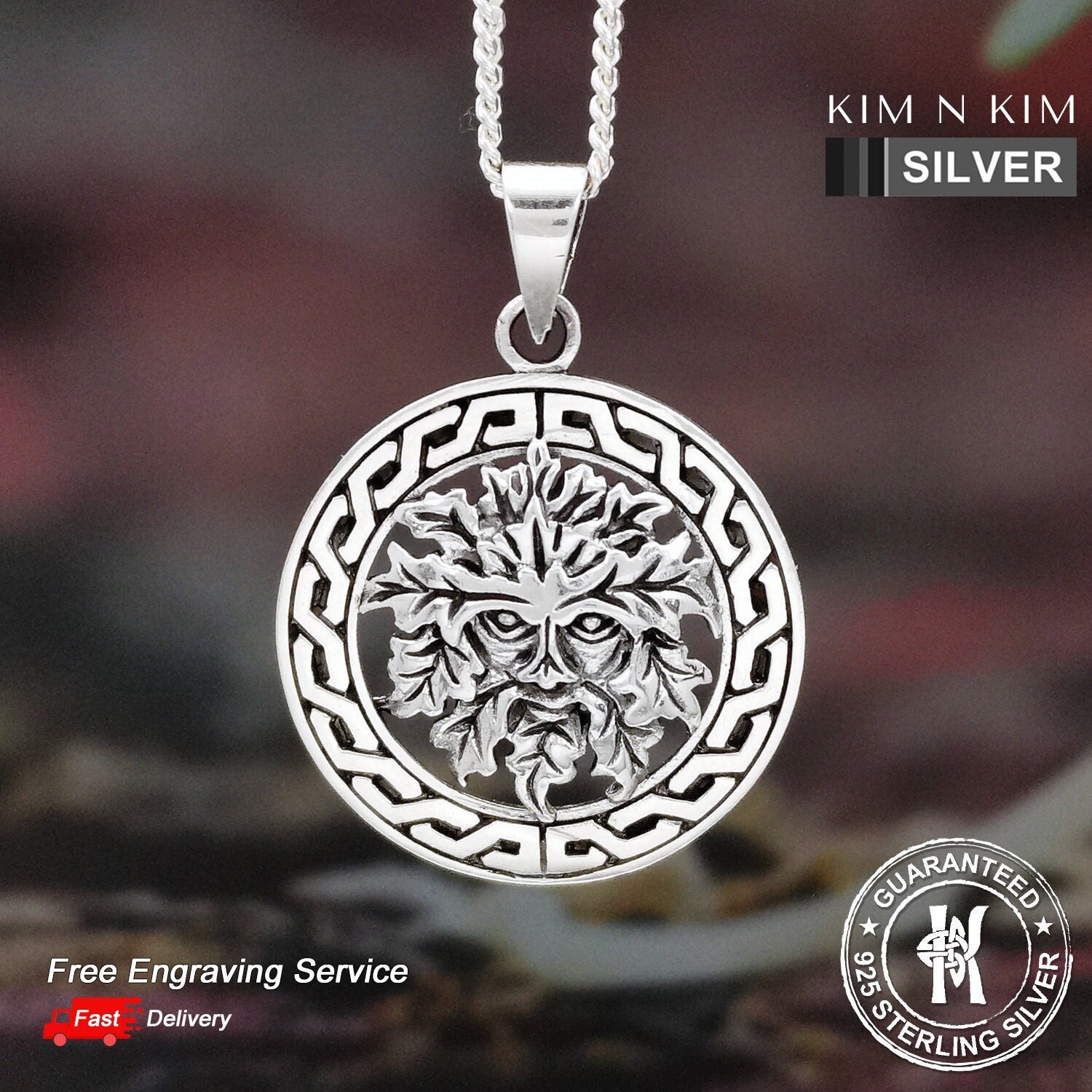 Green man deals necklace