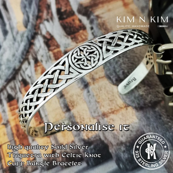 Celtic Knot Bracelet - Stainless Steel Triquetra Cross Bangle For Men & Women, Viking Norse Style - View #7