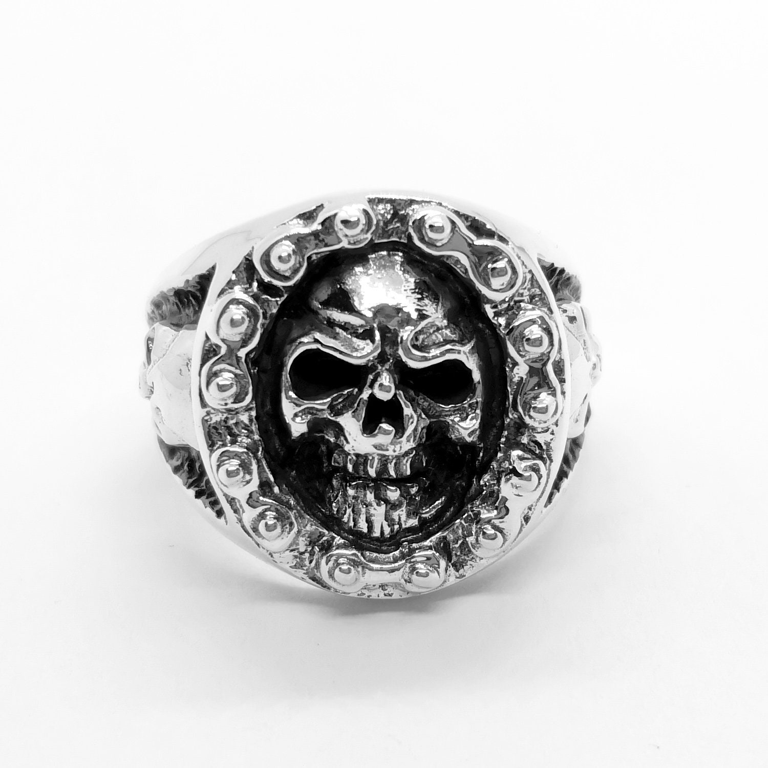 ハンドメイド　スカルヘッドリング　シルバー925 楽天市場】スカルヘッドリング シルバー925 18号 : Jewelry Orgel