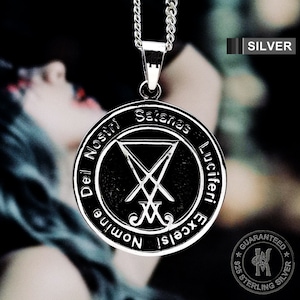 Sigil of Lucifer Pendant Necklace, Seal of Satan Devil Pendant, Devil Amulet Pendant, Lucifer Pendant, Lucifer Necklace, Occult - KIMNKIM