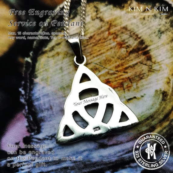 Details about   CELTIC TRIQUETRA Trinity Glass Pendant/Necklace with Chain 