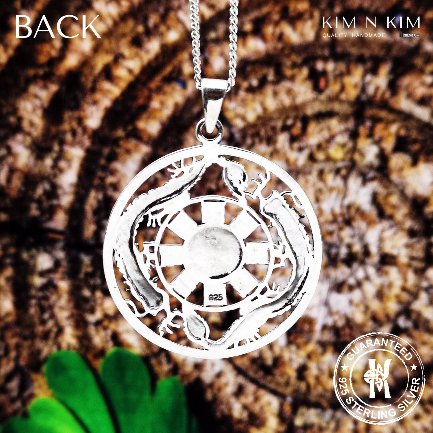 Yin and Yang Dragon Pendant Necklace / Large / Solid 925 - Etsy UK