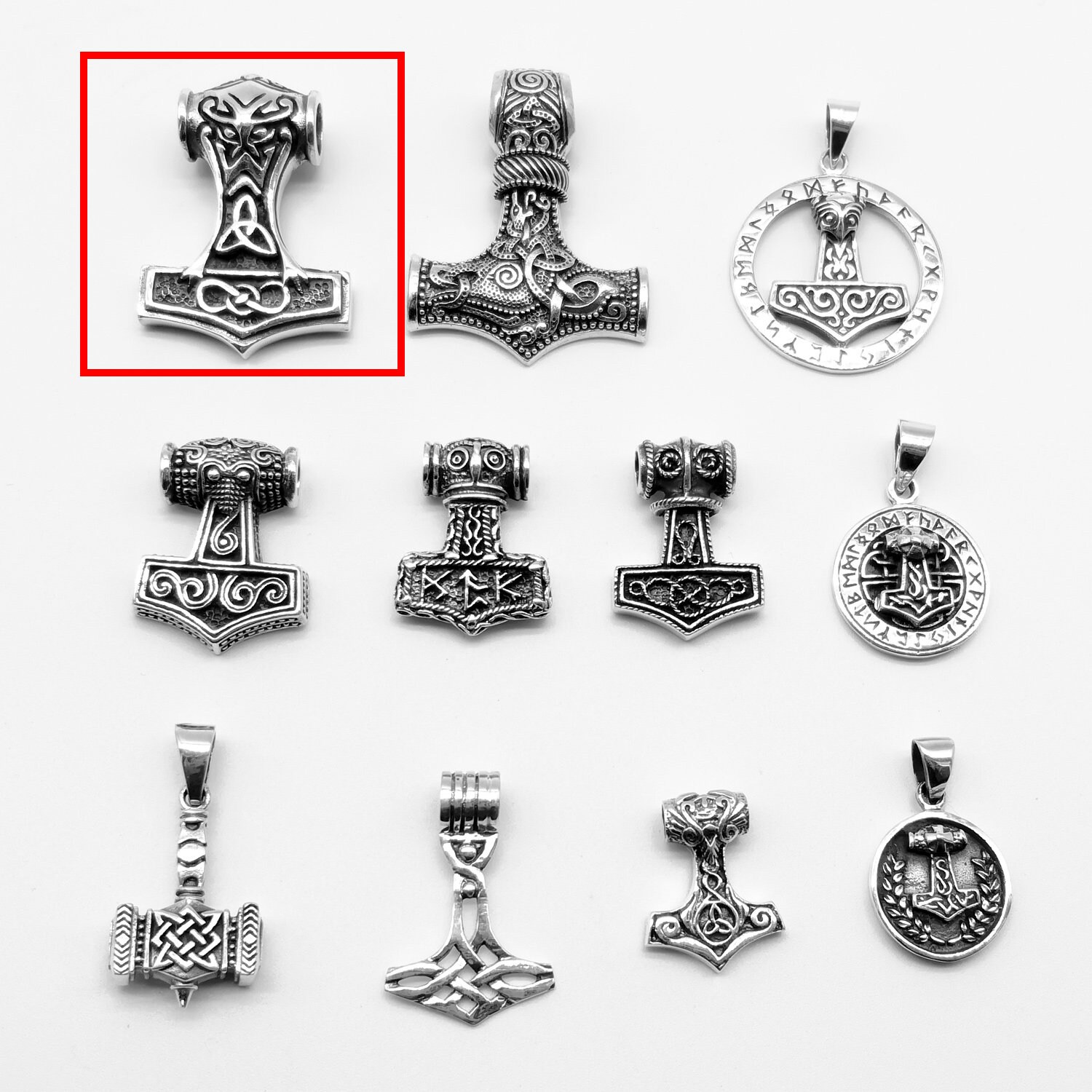 925 Sterling Silver Heavy Thors Hammer Mjolnir Odin Norse Etsy