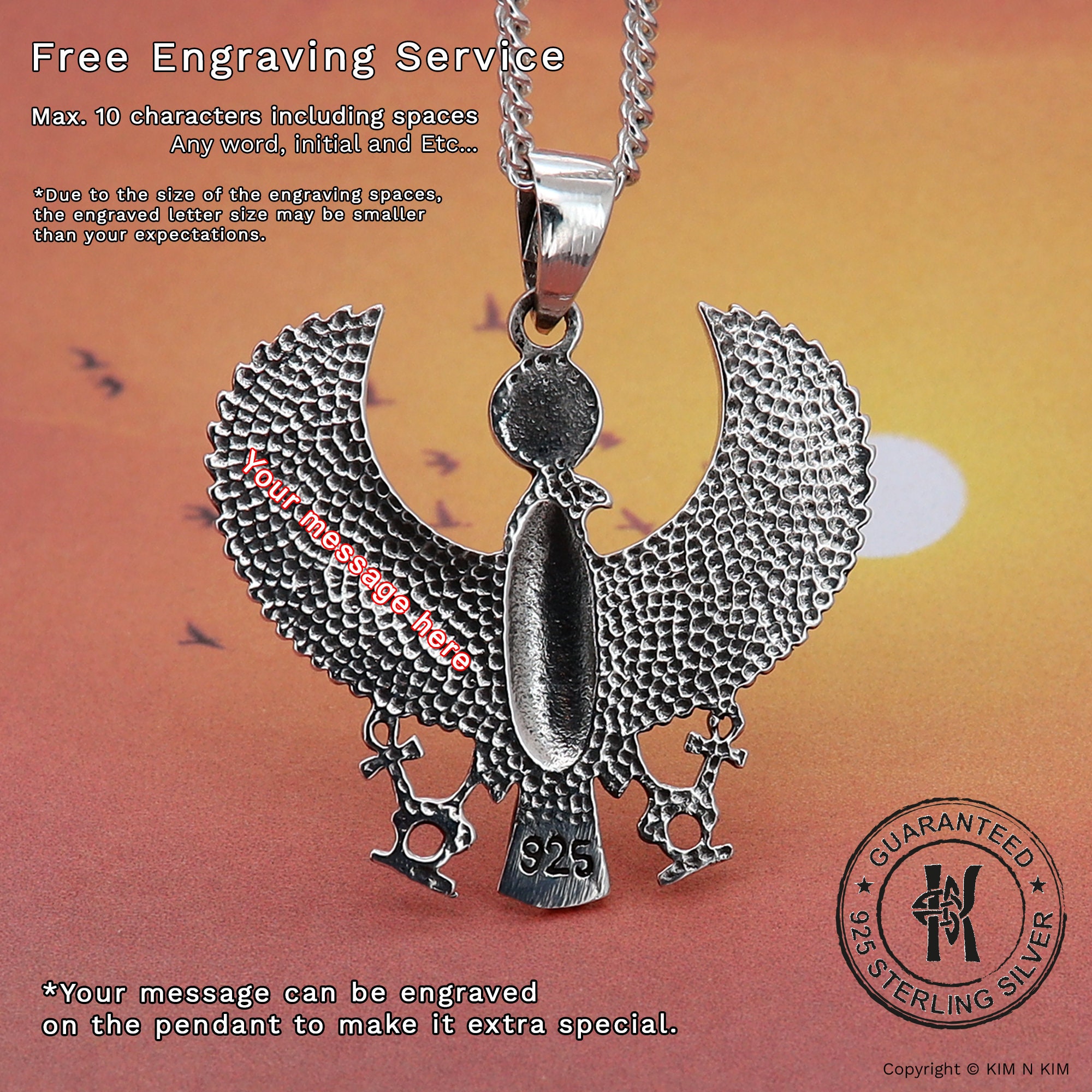 DEEP♡ Yネックレス 雄一郎 YUICHIRO 希少レア Sterling Silver Egyptian Ra Sun God Falcon Pendant Necklace - Etsy