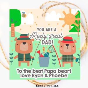 Father&#39;s Day Tag, Father&#39;s Day Fishing tag, Printable Father&#39;s Day Tag, Fishing tag, Printable fishing tag ,Papa Bear Download  Corjl 122