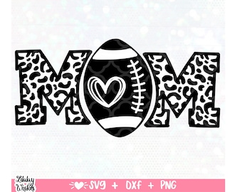 Football Mom leopard svg, Football Mom SVG , Football SVG, Football Shirt SVG, Football Mom Life svg, Cut File Cricut