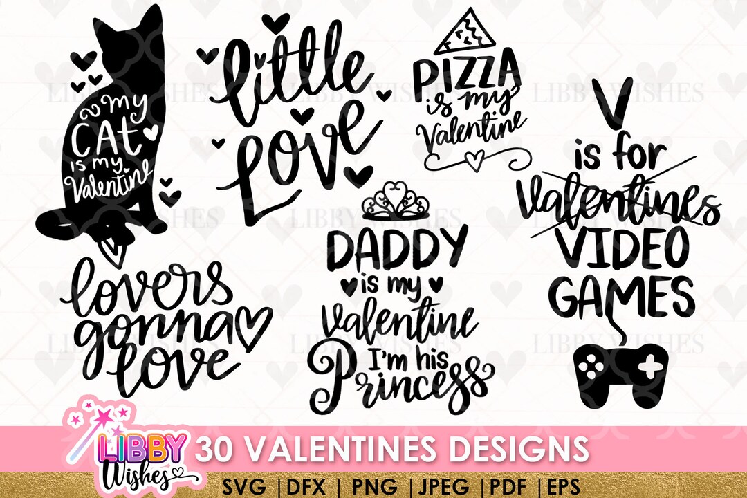 Valentines Svg Bundle, Valentines Day Svg, Happy Valentine Svg ...