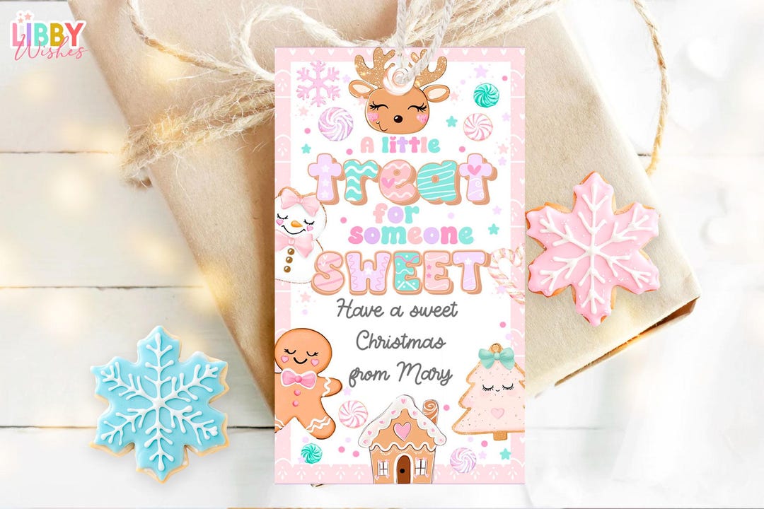 Printable Christmas Treat for Someone Sweet Gift Tag, Christmas Cookie ...