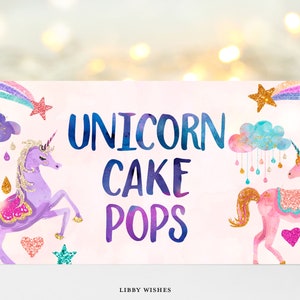 Editable Unicorn Food Labels Unicorn Name Place Tent Card Party Food ...