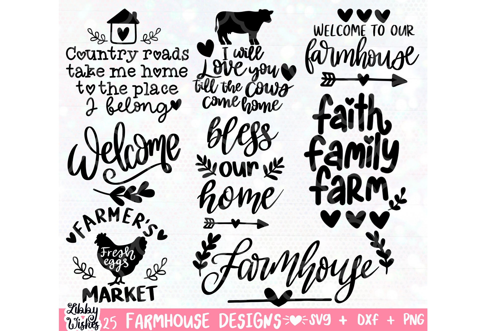 Farmhouse Svg Bundle Farmhouse Sign Svg Kitchen Farmhouse - Etsy UK