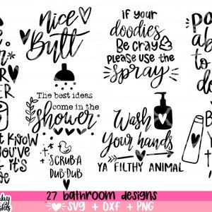 Bathroom SVG Bundle, Funny Bathroom SVG, Bathroom Signs, svgs, Restroom svg, Bathroom Quote, Potty Dance svg, Farmhouse svg, Cut File Cricut image 4