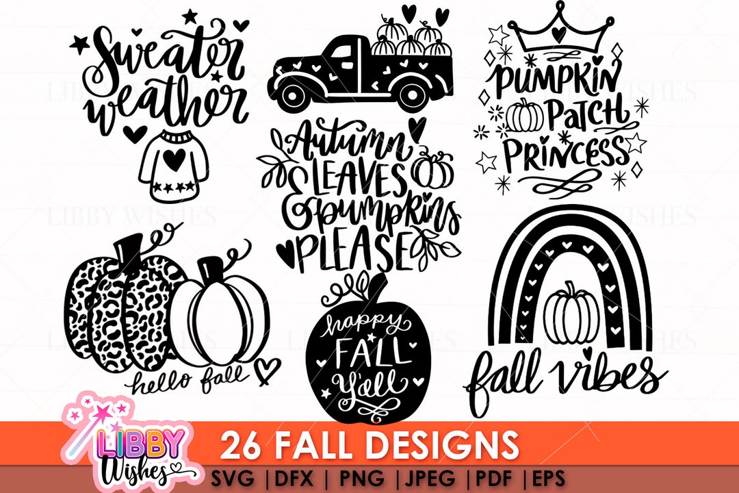 Bundle 120 Fall Designs, Autumn Svg, Fall Cut File Autumn, Cut File Fall  Sayings Svg, Thanksgiving Svg, Fall Quotes Svg, Fall Vector 1025621346 -  Buy t-shirt designs