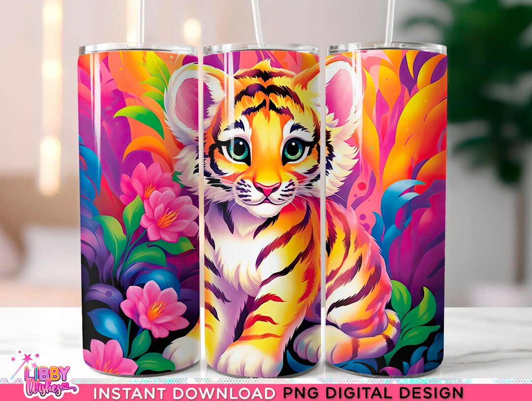 Tiger 20 Oz Skinny Tumbler Sublimation Design Digital Download PNG