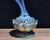 Lotus Incense Holder Brass Metal Incense Burner Candle Holder Sage Smudge Bowl Sandalwood Palo Santo Holder Zen Garden Altar Censer