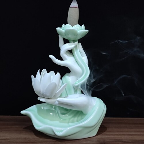 GIRAFFE Ceramic Backflow Pond Incense Burner Waterfall Etsy