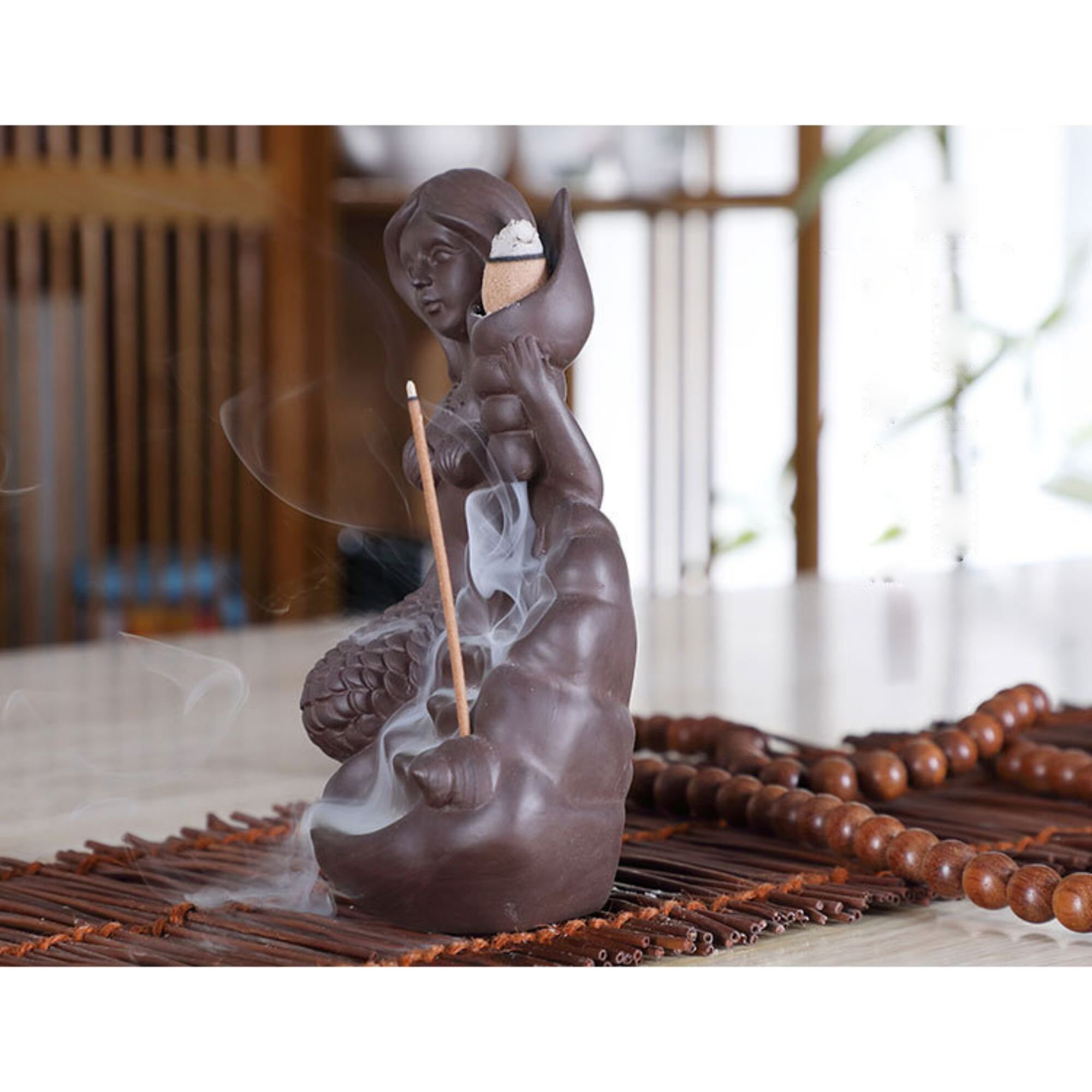 Mermaid Backflow Incense Burner Ceramic Cone & Stick Incense Etsy