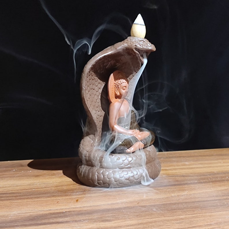 Backflow Incense Burner / Ceramic Incense Holder / Cobra Snake Etsy