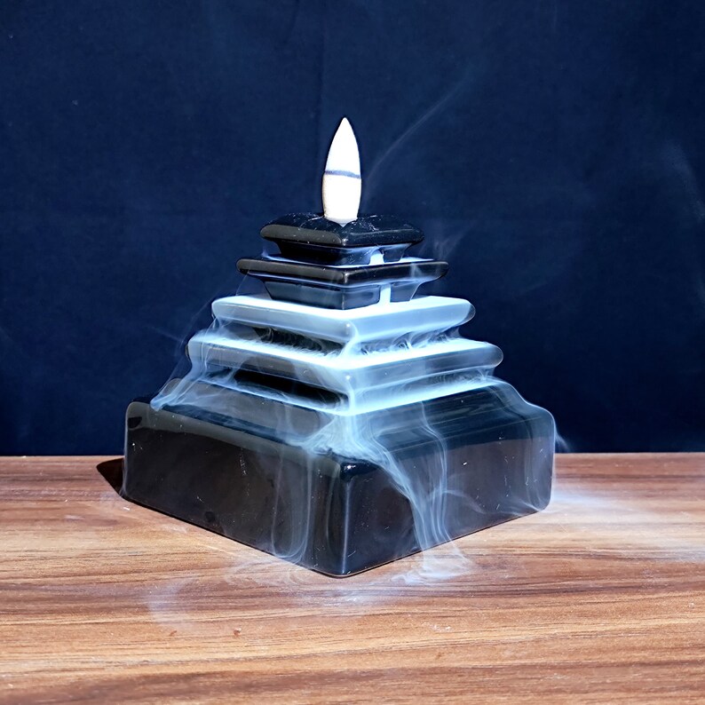 Pyramid Backflow Incense Holder Ceramic Incense Burner Etsy