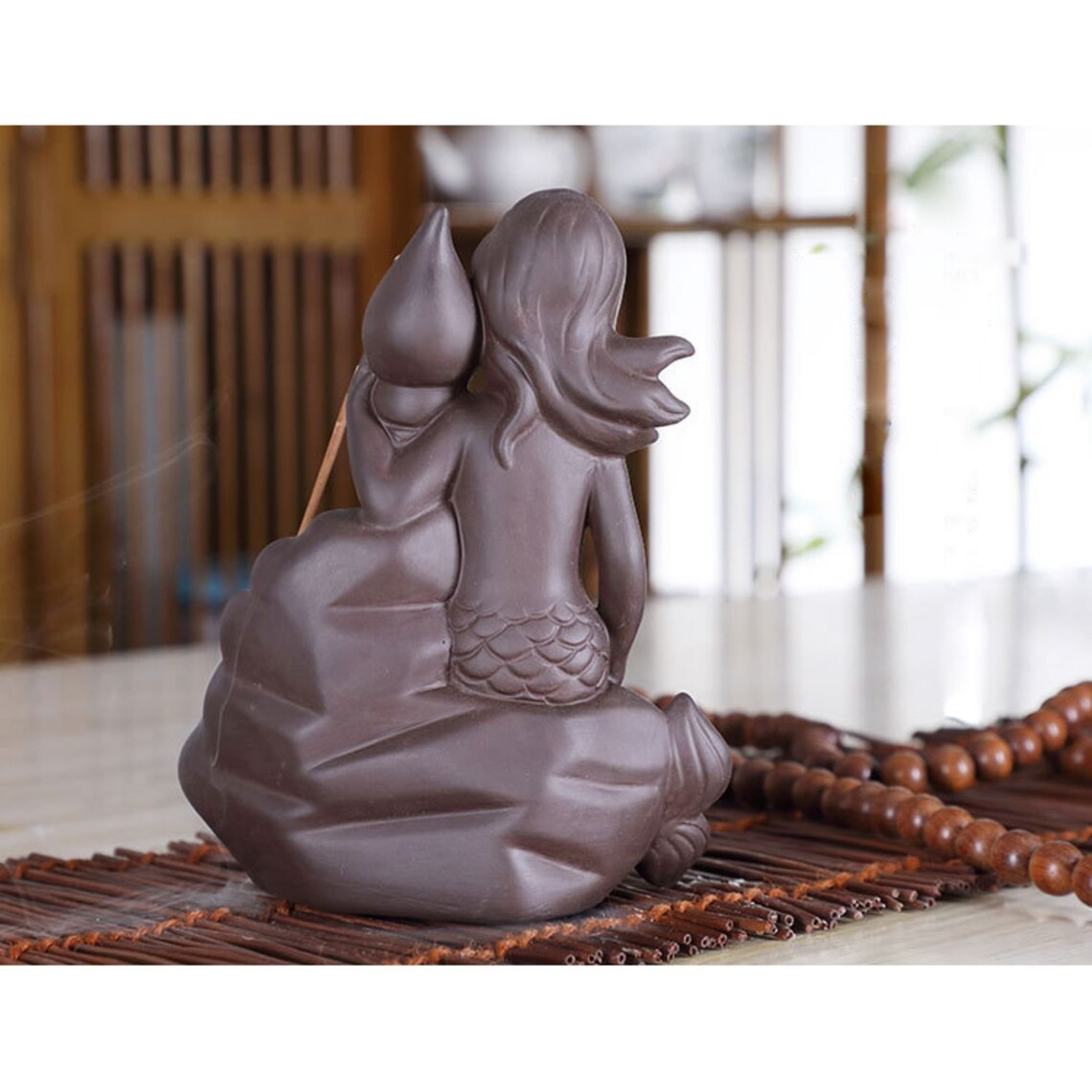 Mermaid Backflow Incense Burner Ceramic Cone & Stick Incense Etsy