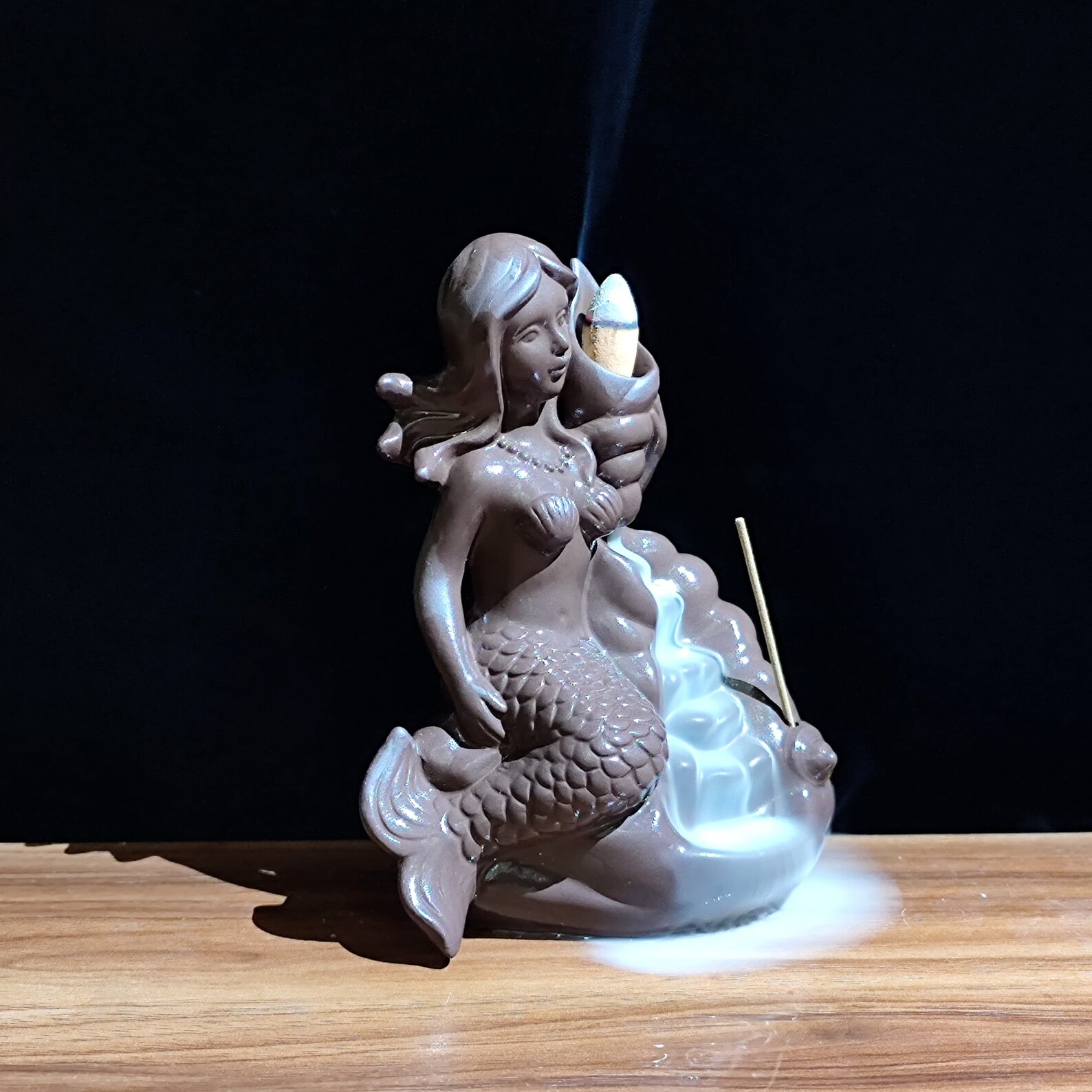 Mermaid Backflow Incense Burner Ceramic Cone & Stick Incense Etsy