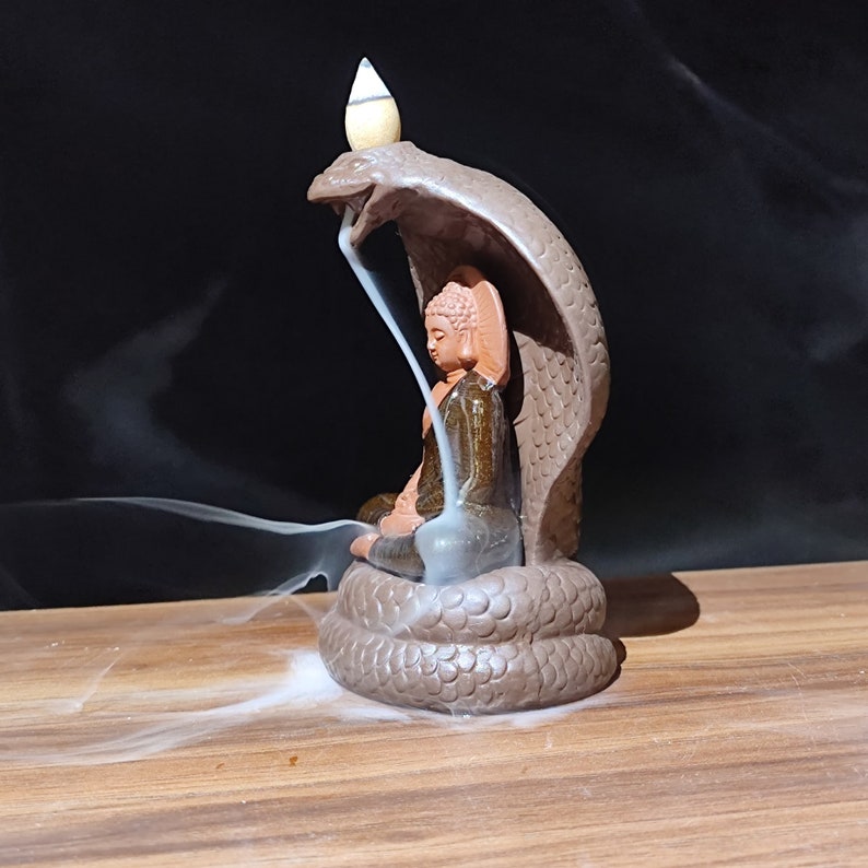 Backflow Incense Burner / Ceramic Incense Holder / Cobra Snake Etsy