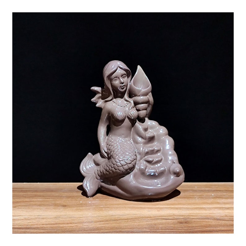 Mermaid Backflow Incense Burner Ceramic Cone & Stick Incense Etsy