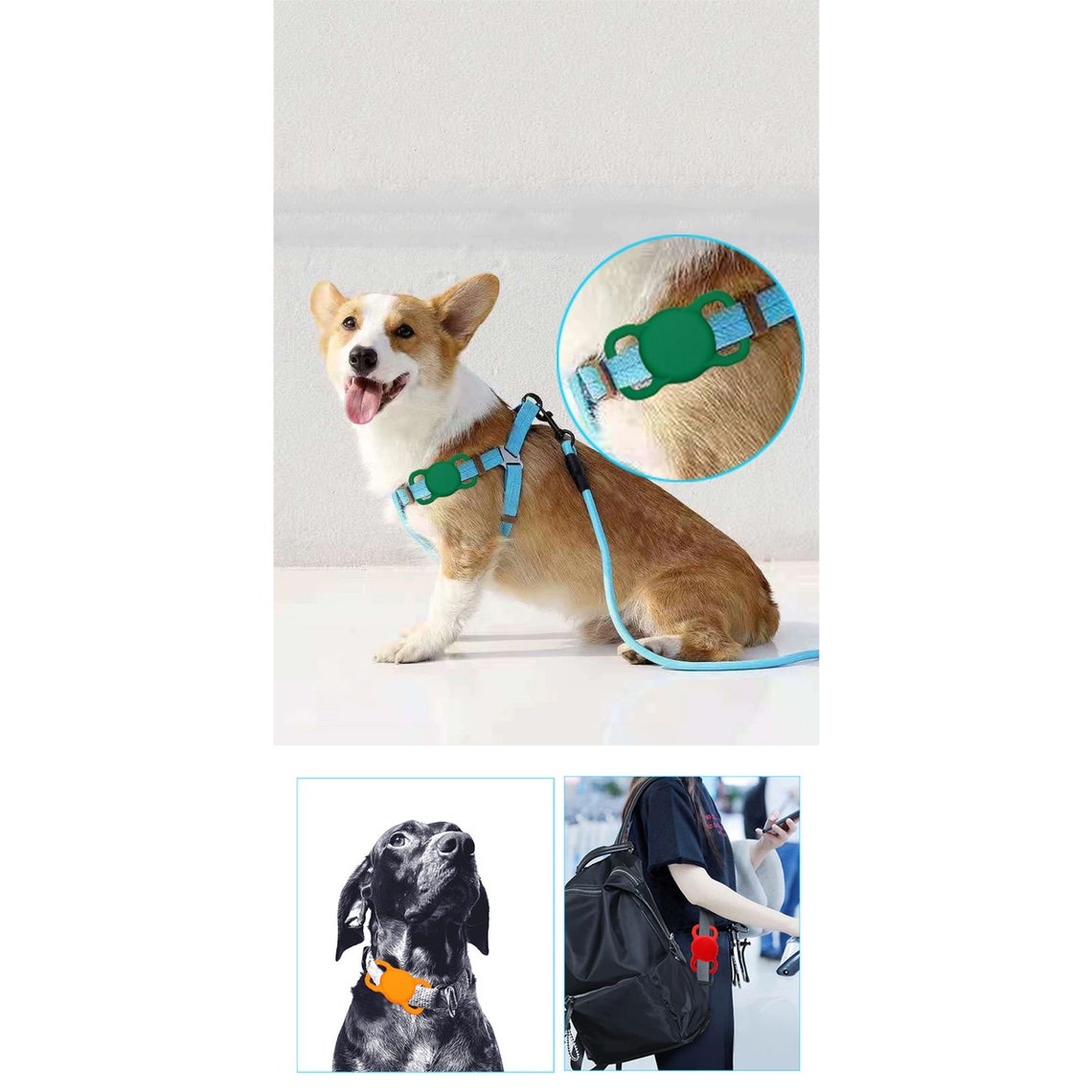 AirTag Collar Rainbow Dog AirTag Case AirTag Keychain Etsy