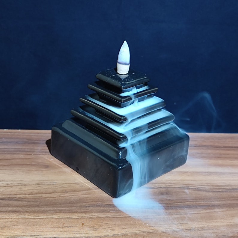Pyramid Backflow Incense Holder Ceramic Incense Burner Etsy