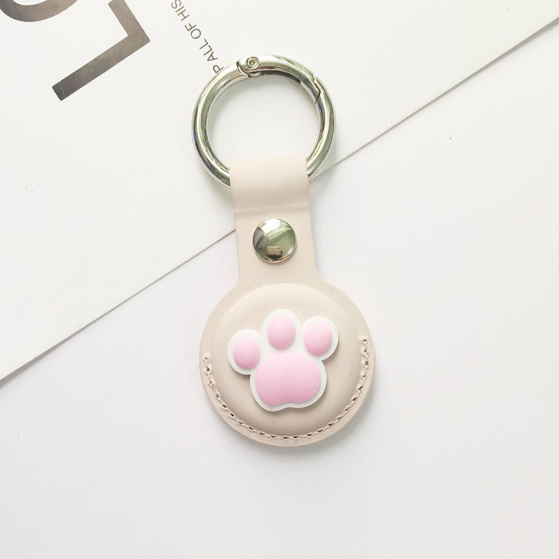 Paw Leather Airtag Case Airtag Cover Airtag Keychain Airtag Etsy