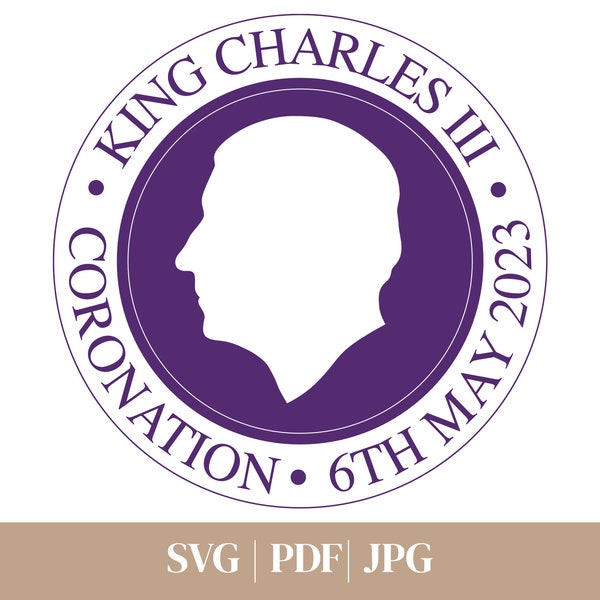 King Charles III Coronation Crown, Royal svg, pdf, jpeg, Digital Download, Buckingham Palace, Coronation Emblem, 6th May 2023