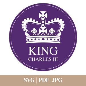 King Charles III Coronation Day, svg, pdf, jpeg, Digital Download, Coronation svg, Coronation Emblem, 6th May 2023