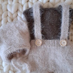 Weich und Kuschelig Handgestrickte Baby Strampler/Mütze Newborn