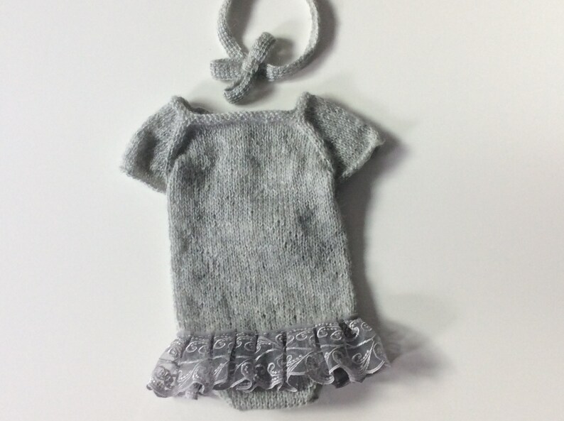 Newborn knit Girl Romper,Photo Prop baby knit ruffle Outfit,Baby shower