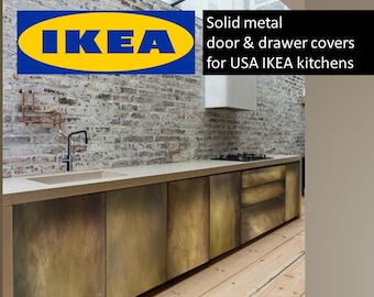 Metal IKEA Kitchen doors and drawers USA collections - metal covers only!