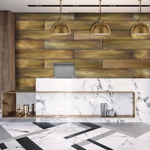 Patina Metal Wall Tiles Rectangular shape 38&quot;x7&quot;