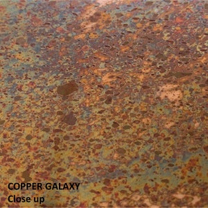 Echantillons de couleurs en métal patiné Copper Galaxy