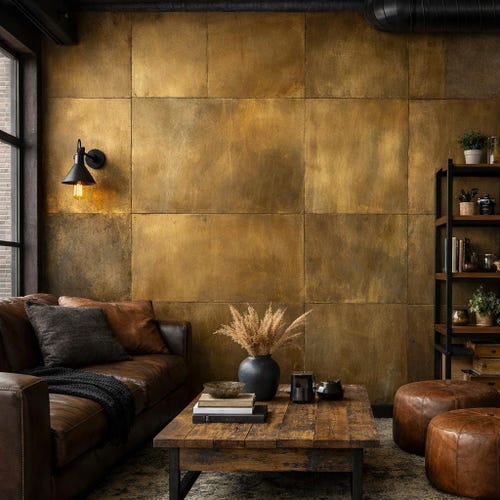Patina Brass Satin Aged Wall Tiles - Etsy Canada