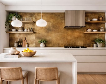 Patina Brass Satin Aged Wall Tiles - Etsy Canada