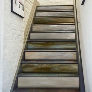 Metal Stair Risers Zinc Satin Aged