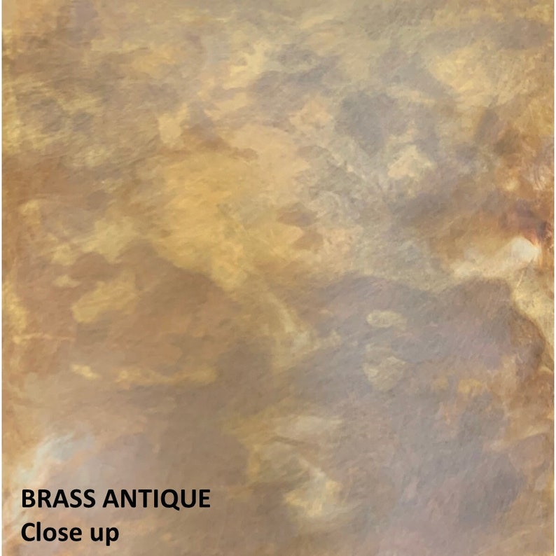 Muestras de colores de pátina metálica Brass Antique