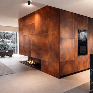 Wall tile Copper Metal Satin Aged Patina