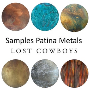 Echantillons de couleurs en métal patiné image 1