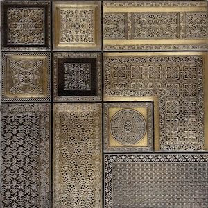Wall panel Metal Moroccan Combos Gold