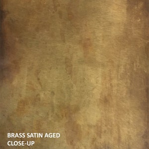 Echantillons de couleurs en métal patiné Brass Satin Aged