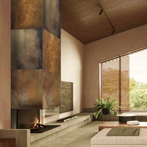 Metal Fireplace- Bronze aged