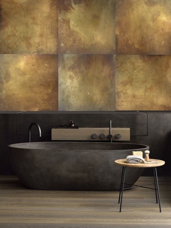 Patina Brass Satin Aged Wall Tiles - Norway